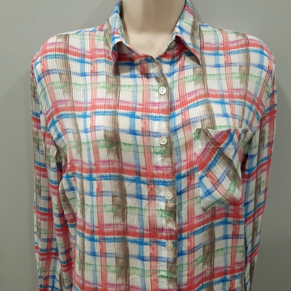 Free People We the Free Tie Front XSmall Long Sleeve Button Down Shirt - Picture 7 of 17